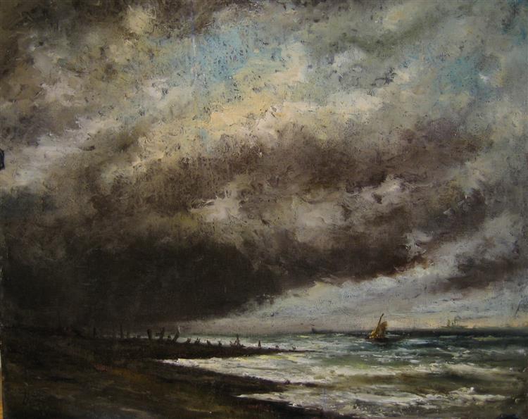 Sea shore, 1871 - Louis Artan - WikiArt.org