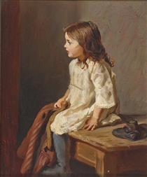 Girl sitting on a table - Felix Schlesinger