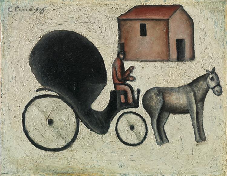 The carriage, 1916 - Carlo Carrà