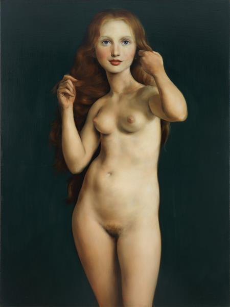 Nude with Raised Arms, 1998 - John Currin