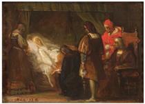 Preparatory sketch for The will of Isabella the Catholic - Eduardo Rosales
