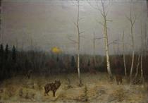 Evening in the forest - Efim Volkov