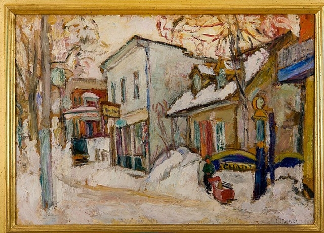 Snow-covered Street - Абрам Маневич