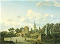 The church of St. Severin in Cologne in a fictive setting - Адріан ван де Вельде