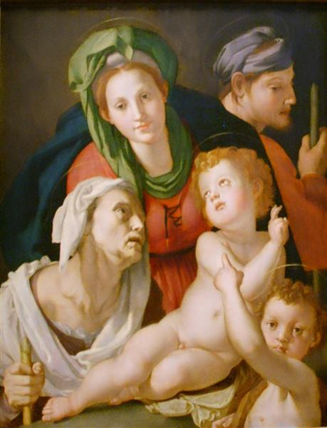 Holy Family, 1527 - 1528 - Аньоло Бронзіно