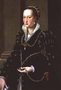 Portrait of Laudomia de' Medici - Аньоло Бронзино