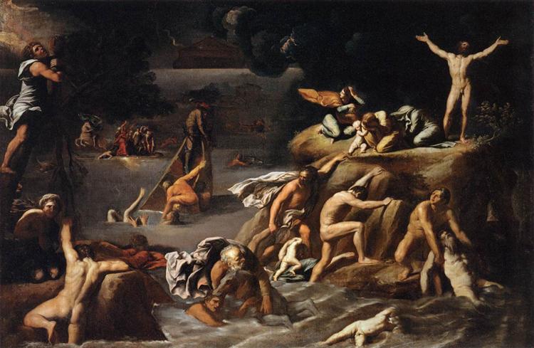The Flood - Agostino Carracci