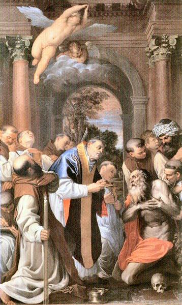 The Last Communion of St. Jerome, 1591 - 1592 - Агостино Карраччи