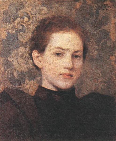 Portrait of Kriesch Laura, 1894 - Aladar Korosfoi-Kriesch