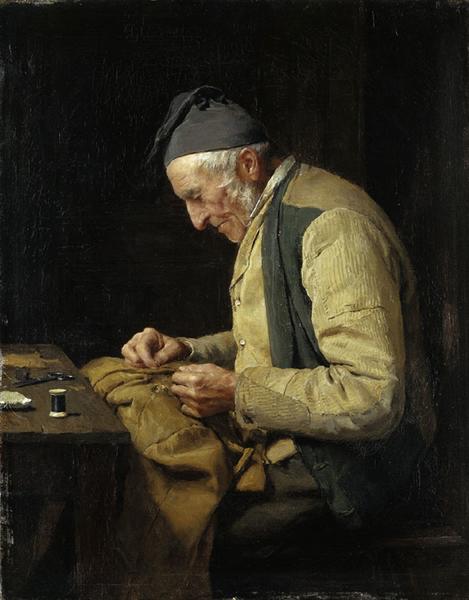The village tailor, 1894 - Альберт Анкер