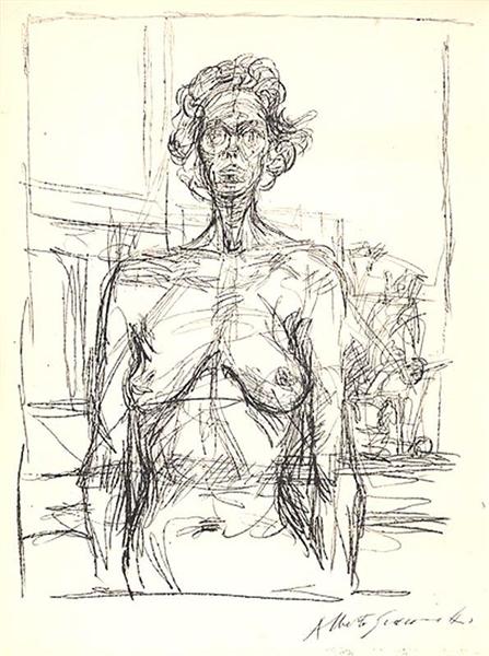 Nude with Flowers, 1960 - Alberto Giacometti