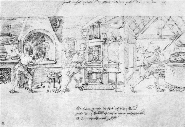 Caricature of Lazarus Spengler - Albrecht Dürer