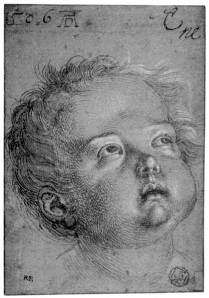 Child's Head, 1506 - Albrecht Durer