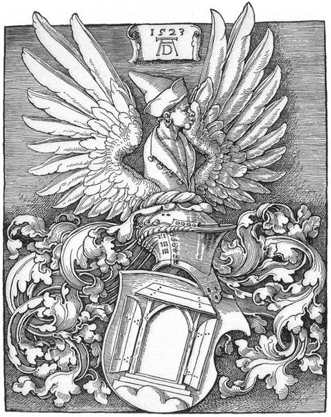 Coat of Arms of the House of Dürer, 1523 - Alberto Durero