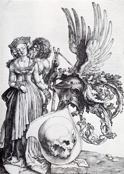 Coat Of Arms With A Skull, 1503 - Albrecht Durer