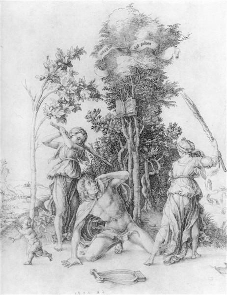 Death of Orpheus, 1498 - Альбрехт Дюрер