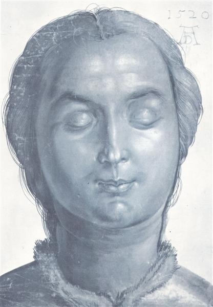 Head of a Young Woman, 1520 - Альбрехт Дюрер