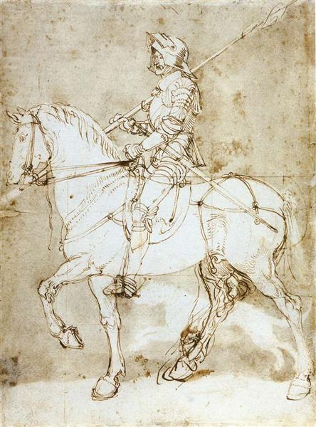 Рыцарь верхом, c.1512 - Альбрехт Дюрер