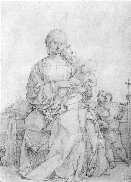 Мадонна с младенцем и Иоанн Креститель, 1518 - 1520 - Альбрехт Дюрер