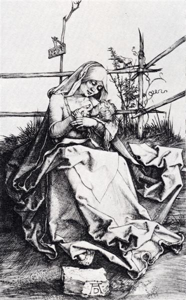 Madonna On A Grassy Bench, 1503 - Albrecht Dürer
