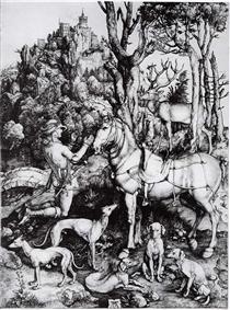 Saint Eustace - Albrecht Dürer