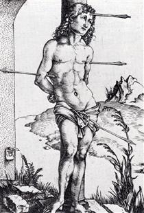 St. Sebastian At The Column - Albrecht Dürer