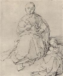 Study sheet with Mary and Child - Albrecht Dürer
