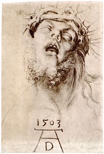 The dead Christ with the crown of thorns - Albrecht Durer