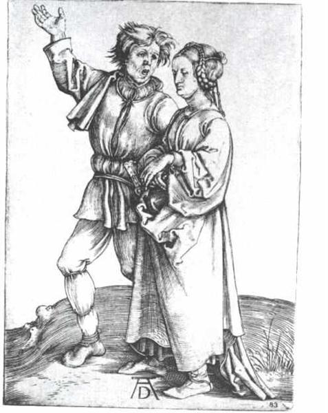 The young peasant and his wife, 1497 - 1498 - Albrecht Durer