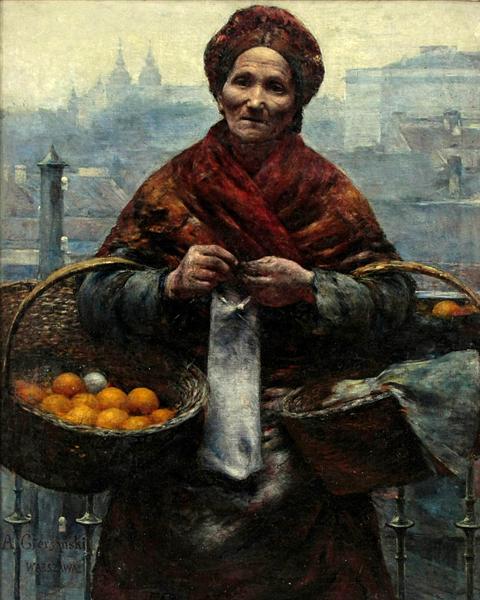 Jewish woman selling oranges, 1881 - Aleksander Gierymski