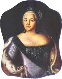 Portrait of Empress Elizaveta Petrovna - Олексій Антропов