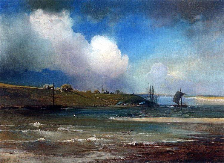 View of Volga near Yurievts, c.1870 - Aleksey Savrasov