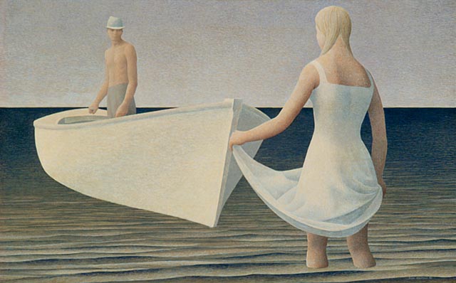 Woman, Man, and Boat, 1952 - Alex Colville