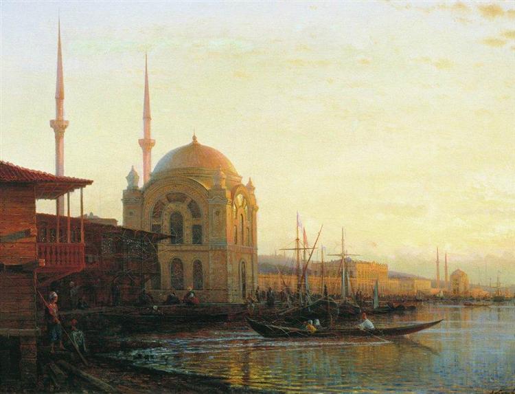 Мечеть в Константинополе, c.1850 - Алексей Боголюбов