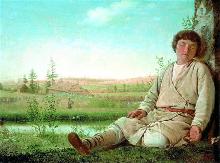 Sleeping Herd-Boy, 1824 - Alexey Venetsianov