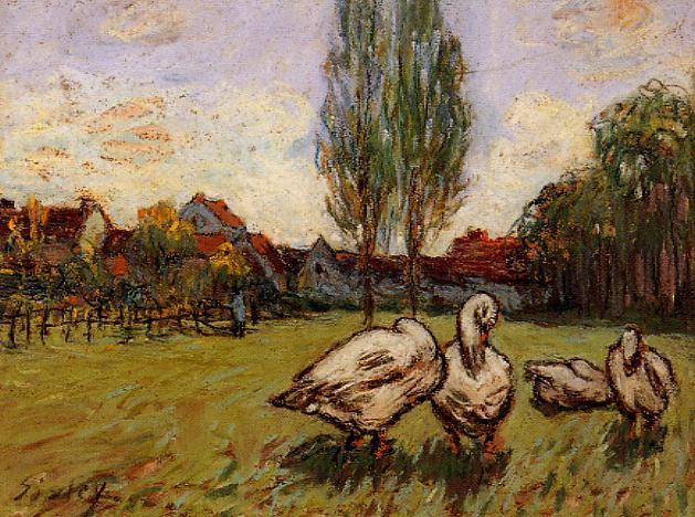 Geese, c.1897 - Alfred Sisley