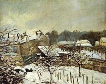 Effet de neige a Louveciennes - Alfred Sisley