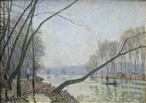 Seine-Ufer im Herbst - Alfred Sisley