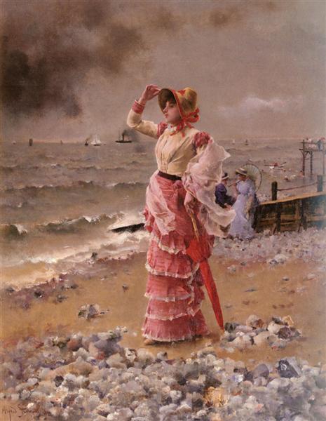 An elegant woman, 1884 - Альфред Стевенс