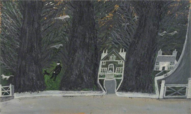 Cottages in a Wood, St Ives, 1937 - Alfred Wallis