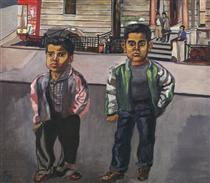 Meninos Dominicanos na 108th Street - Alice Neel