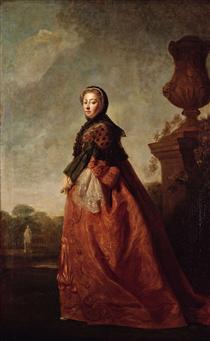Portrait of Augusta of Saxe Gotha, Princess of Wales - Алан Ремзі