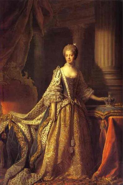 Portrait of Queen Charlotte, 1761 - 1762 - Аллан Рэмзи