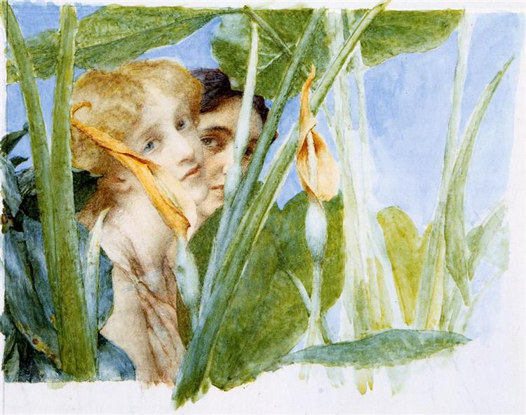 In Beauty s Bloom (unfinished), 1911 - Лоуренс Альма-Тадема
