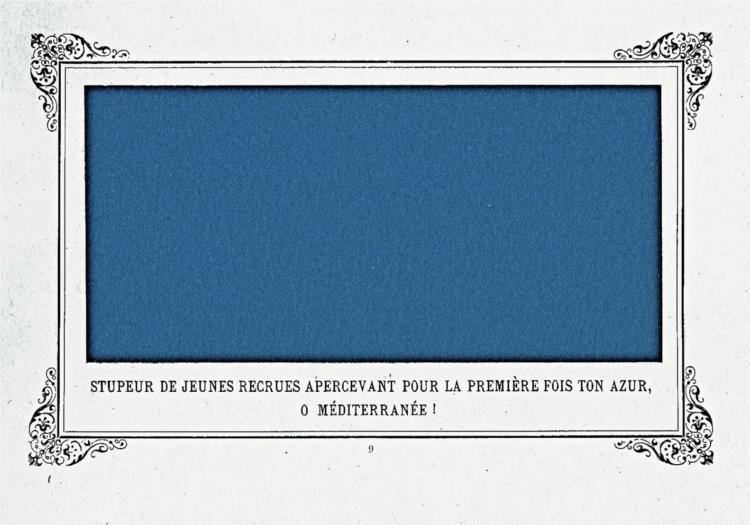 The Awe of Navy Recruits Seeing for the First Time Your Blue, O Mediterranean Sea!, 1884 - Alphonse Allais