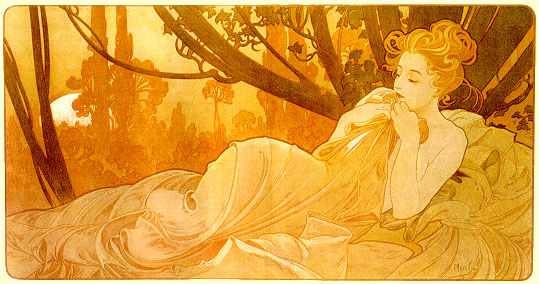 Dusk, 1899 - Alphonse Mucha