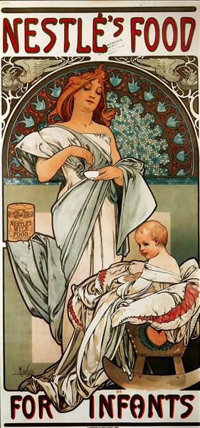 Nestlé`s Food for Infants, 1897 - Alphonse Mucha