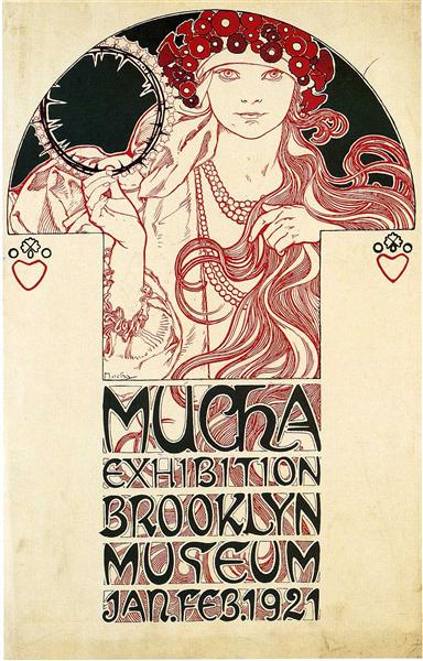 Poster for the Brooklyn Exhibition, 1921 - Alfons Mucha