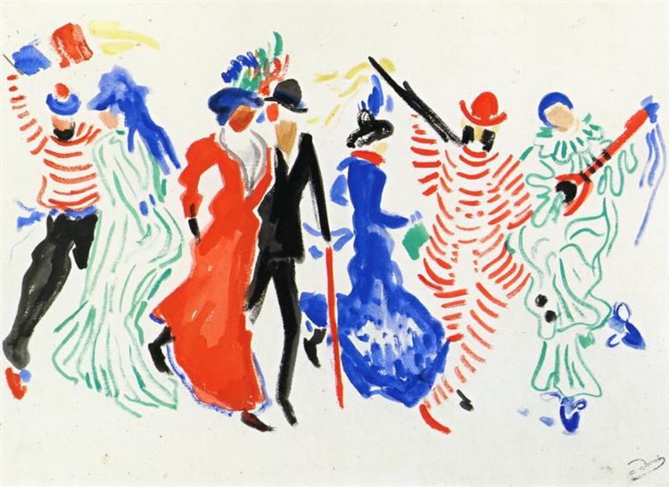 Figures from a Carnival, c.1906 - Андре Дерен