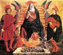 Our Lady of the Assumption with Saints Miniato and Julian - 安德里亞·德爾·卡斯塔紐